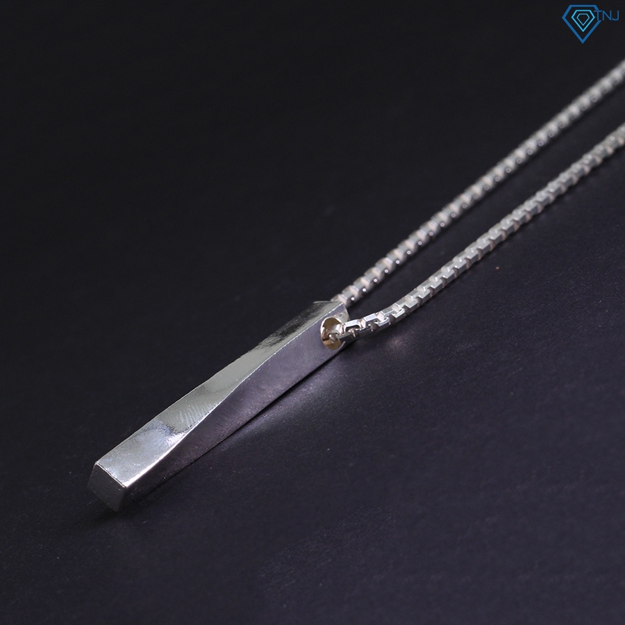 Dây chuyền bạc nam hình trụ xoắn khắc tên cá tính DCA0075 - Trang sức TNJ