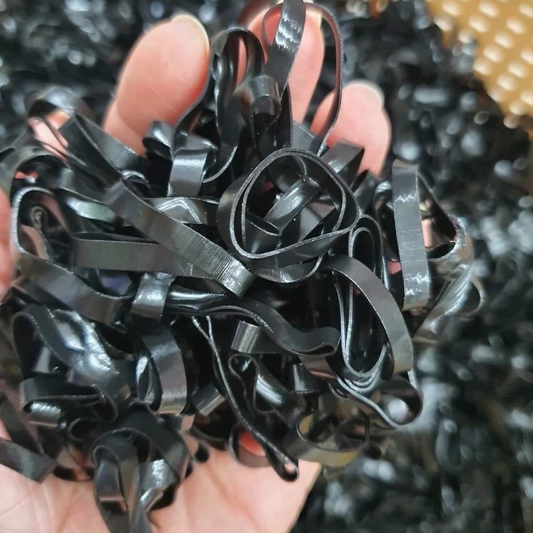 Gói 100g Chun Buộc Tóc Màu Đen