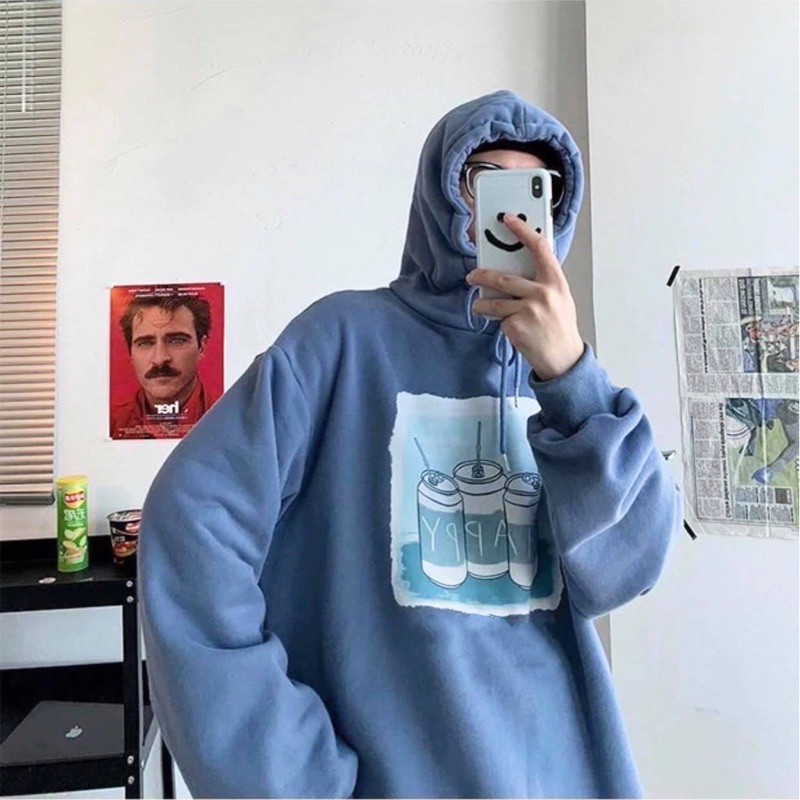 [RẺ VÔ ĐỊCH] Áo Hoodie nỉ Happy in lon nhiều màu | BigBuy360 - bigbuy360.vn
