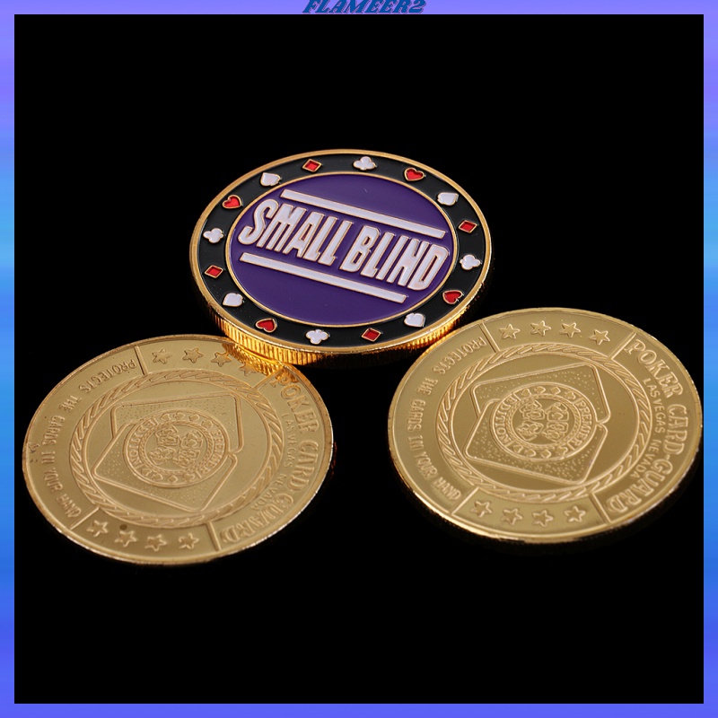 Bộ 2 Nút Nhấn Bảo Vệ Thẻ Bài Poker Tiện Dụng