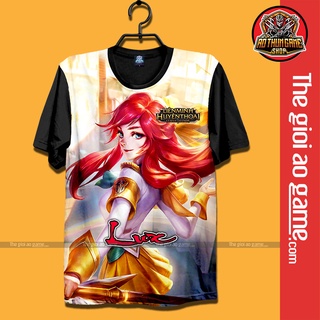 Áo LMHT , Áo Thun Liên Minh Huyền Thoại Lux  Unisex Nam Nữ Tay Ngắn Forn Rộng Vải / Thegioiaogame.com