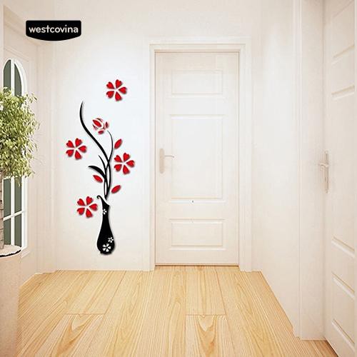 Mica dán tường hình bình hoa