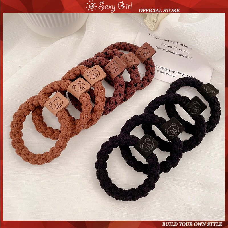 Set 10 Dây Cột Tóc Co Giãn Bọc Vải Nhung Thời Trang Nữ