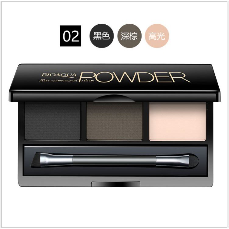 Hộp kẻ lông mày Powder 3 ô kèm chổi - Sammi beauty - D3 | BigBuy360 - bigbuy360.vn