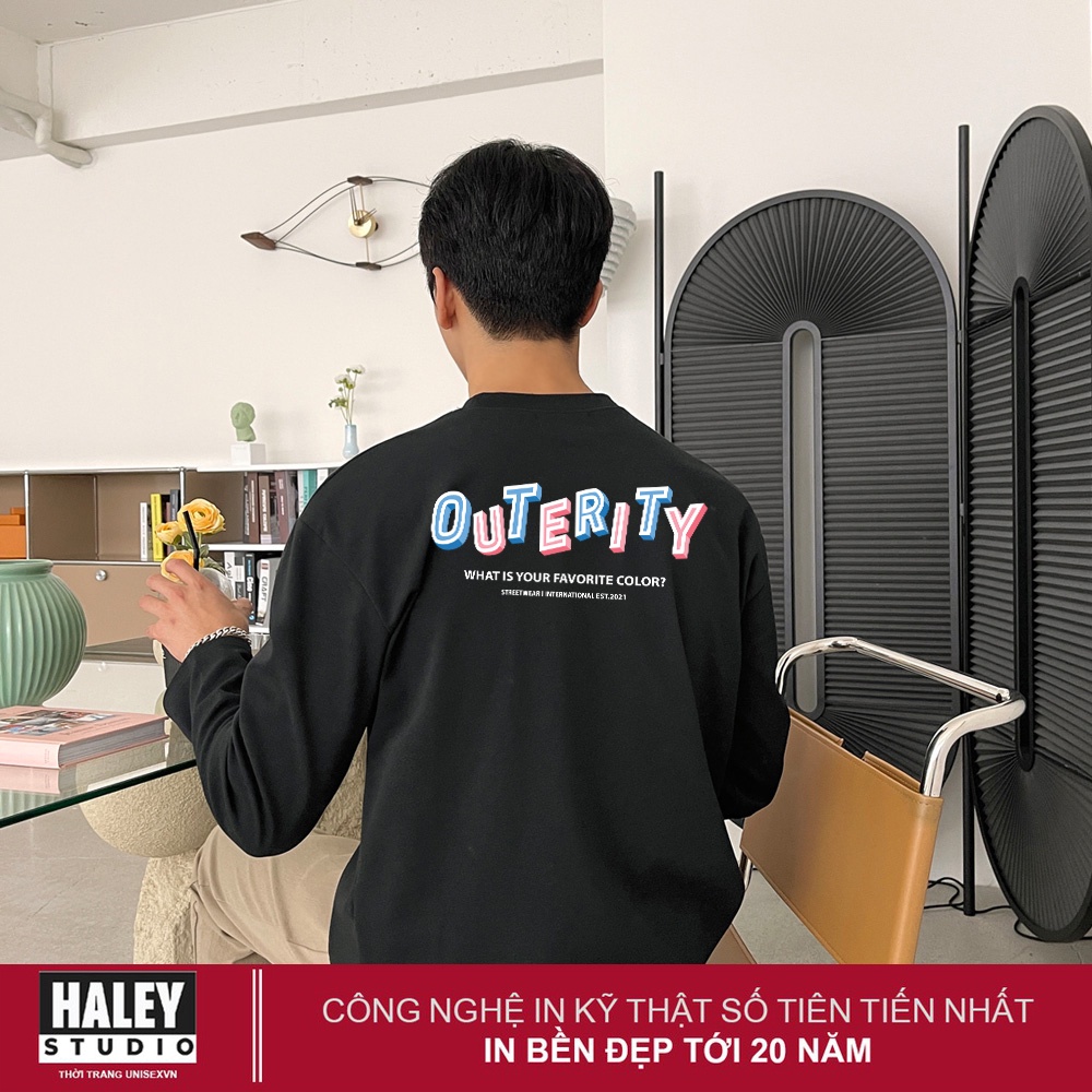 Áo Sweater OUTERITY COLOR Nam Nữ unisex Chất nỉ bông đẹp thu đông phong cách Hàn Quốc cá tính mã HD251 Quà tặng ngẫu nhi