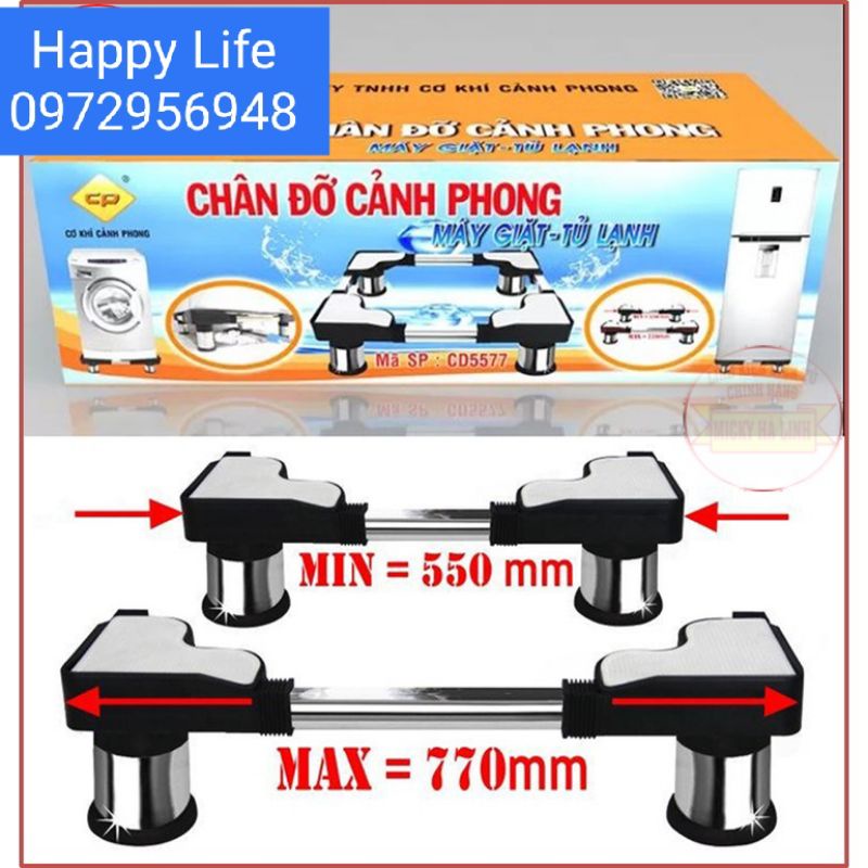 chân kê máy giặt tủ lạnh Cảnh Phong, chân máy giặt tủ lạnh Cảnh Phong