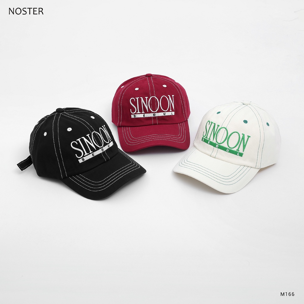 Mũ lưỡi chai, mũ cáp, hoạ tiết chữ thêu Sinoon - NOSTER M166