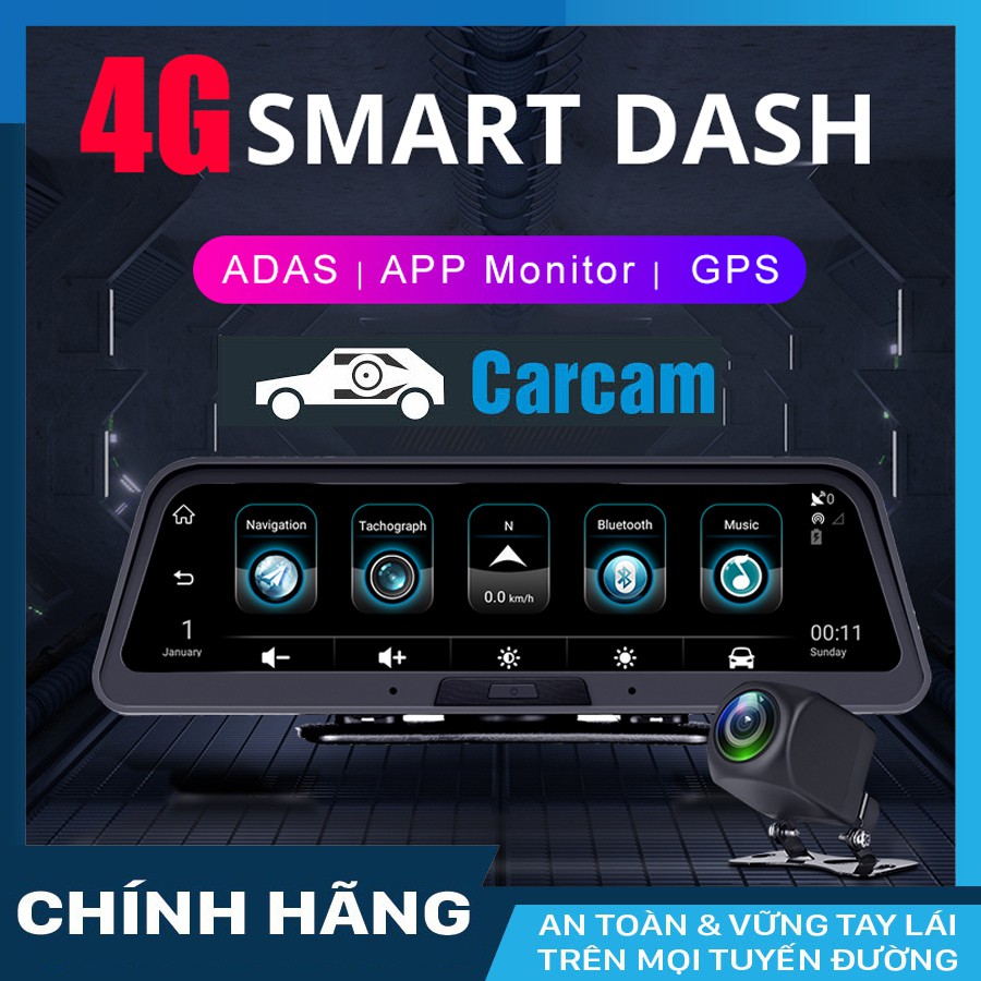 Camera hành trình định vị xe ô tô từ xa A9 CARCAM  + thẻ nhớ 64GB class 10 kèm sim 4G | BigBuy360 - bigbuy360.vn