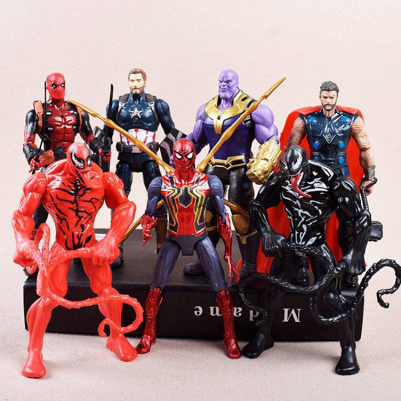 MH18 Mô Hình Các Siêu Anh Hùng Marvel Thor Thanos Spider man Iron man Deadpool Hulk Captain America Doctor Strange