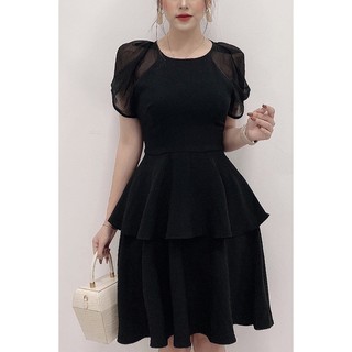 Đầm xòe ngắn tay hai tầng - 20Again