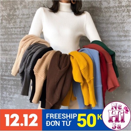 Áo Len Tăm Cổ Lọ Hàng Quảng Châu Nehisa LAL007