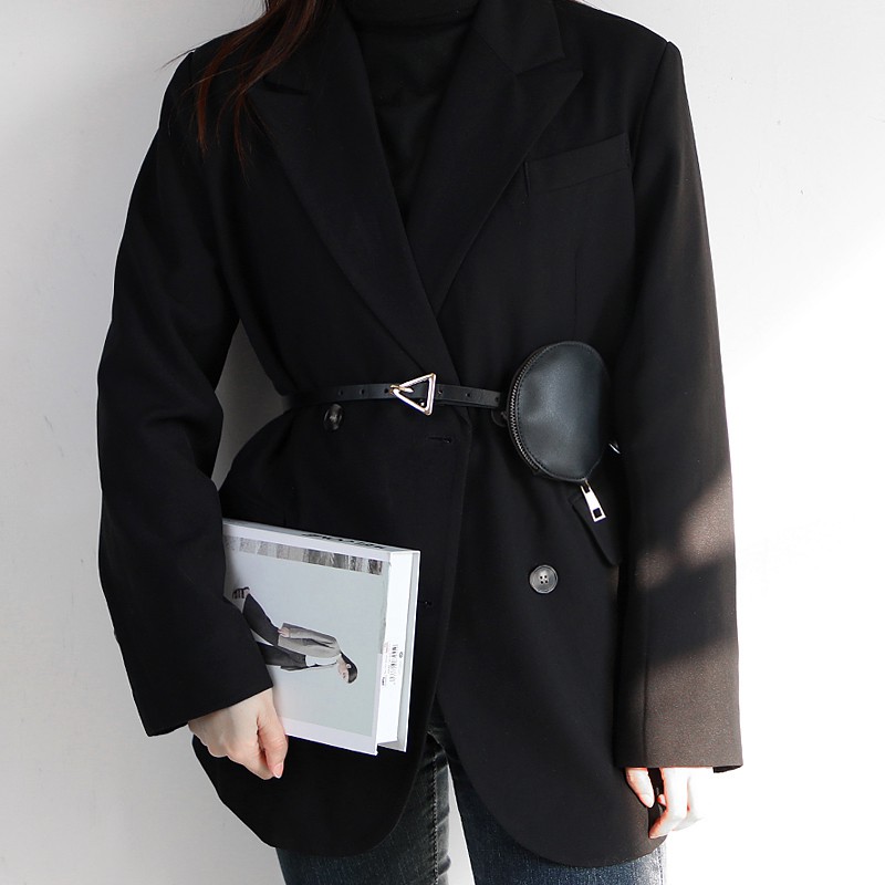 Thắt Lưng Da Pu Khóa Tam Giác Thời Trang Dành Cho Nữ