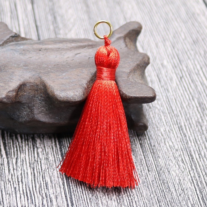 Set 10 Phụ Kiện Đánh Dấu Trang Sách Bằng Lụa Có Tua Rua