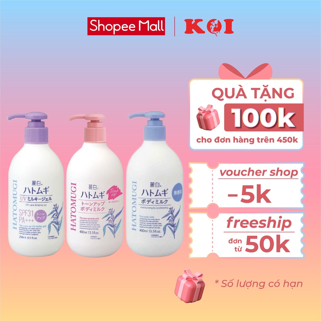 Dưỡng thể trắng da cấp ẩm Hatomugi Moisturizing & Conditioning The Body