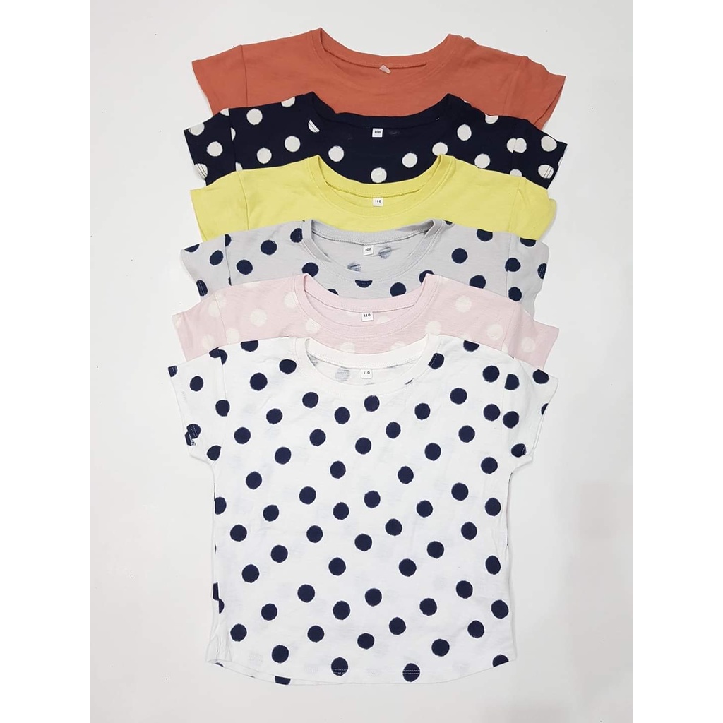Áo cotton Muji chấm bi nhiều màu size 80 - 130