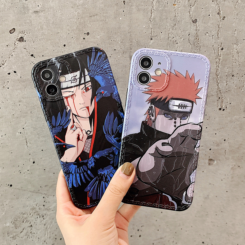 iPhone Case Creative NARUTO Sasuke Pain fashion Chain Design Matte Full Lens protection Silicone iPhone 12 Pro Max 11 Pro Max Xs Max XR 7 8Plus SE2 11 PRO MAX Fashion Soft Cover