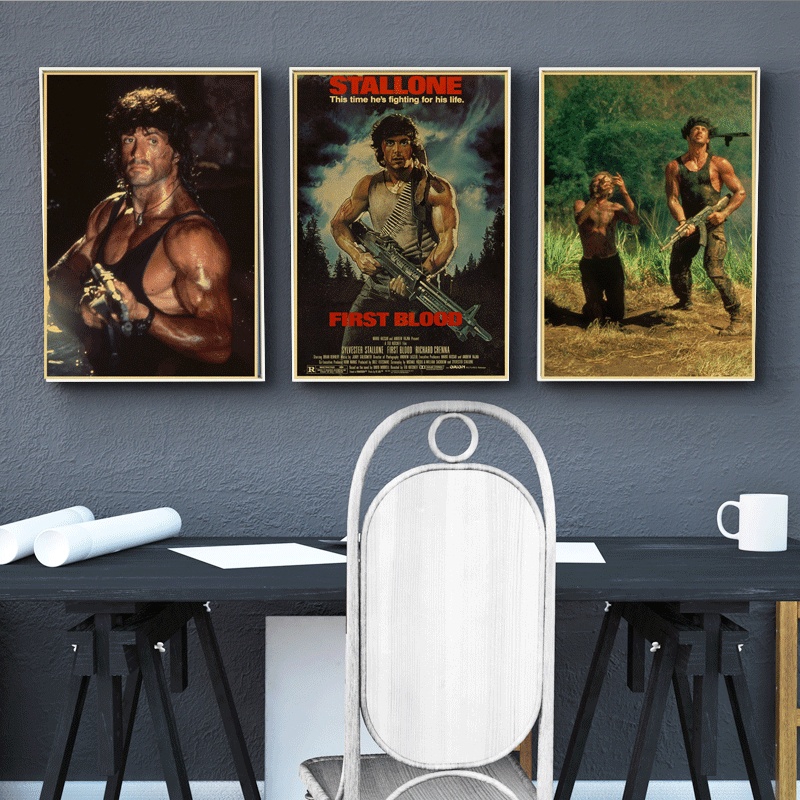 Poster Phim First blood 1 / Rambo Phong Cách Retro