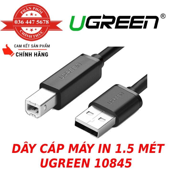 Cáp máy in USB 1,5m chính hãng Ugreen 10845