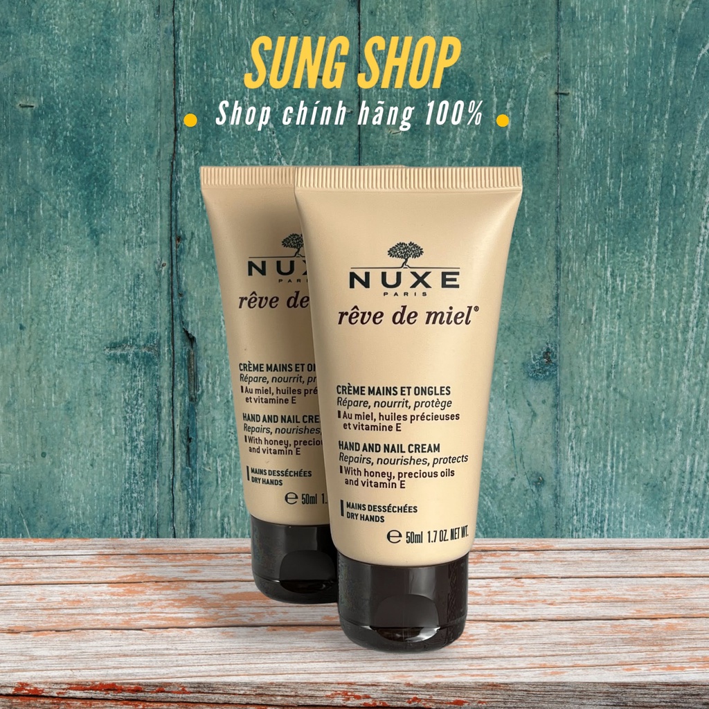 Kem dưỡng da tay Nuxe Pháp 50ml dưỡng da tay mềm mịn chống khô nứt hiệu quả