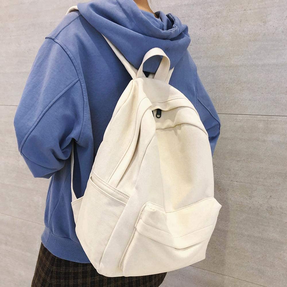 Balo đi học vải cotton canvas phong cách vintage thời trang cho nữ