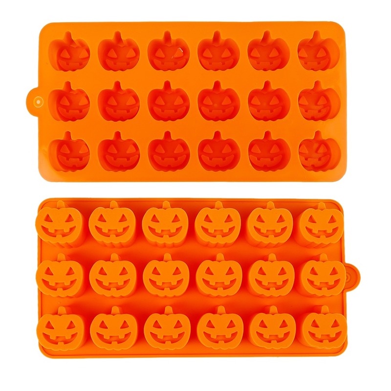 Khuôn Silicone Làm Bánh Kẹo 18 Ô Phong Cách Halloween