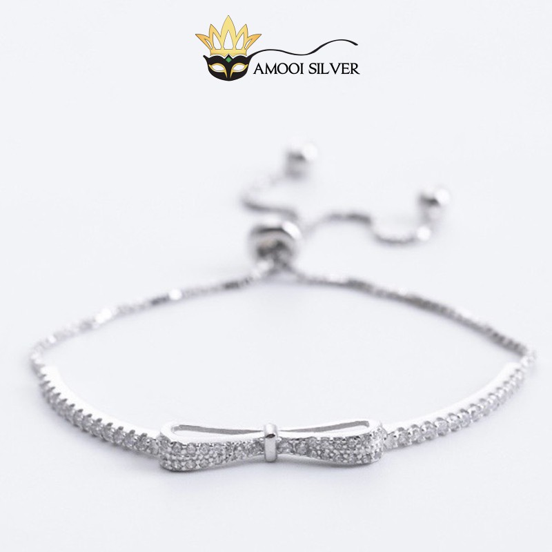 Lắc tay bạc S925 nơ dây rút - Amooi Silver AT63