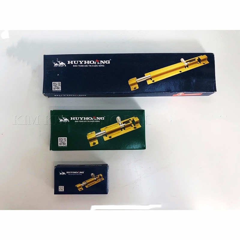 Chốt cửa chính hãng Huy Hoàng 01,02,03 vàng đồng