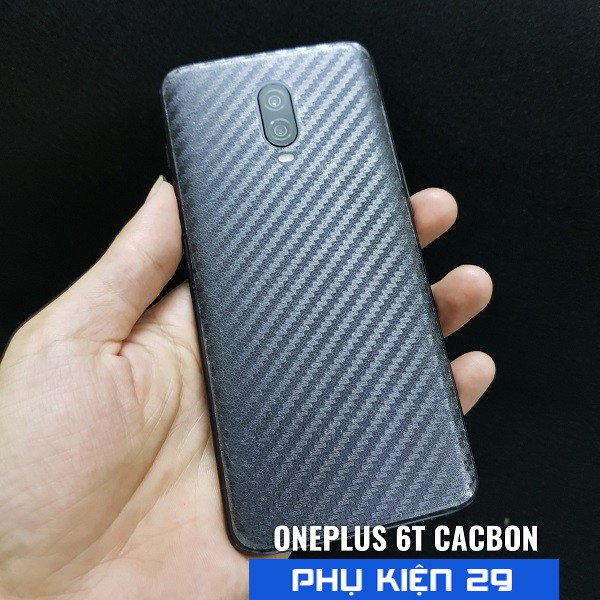 [Oneplus 6T] Dán lưng 3D vân cacbon - carbon