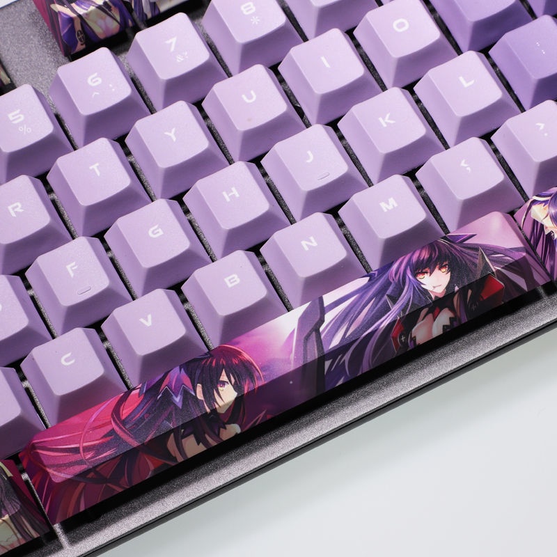 Yatogami Tohka keycaps Cherry Profile DATE A LIVE Theme anime Princess PBT Dye thăng hoa bàn phím cơ bàn phím keycaps