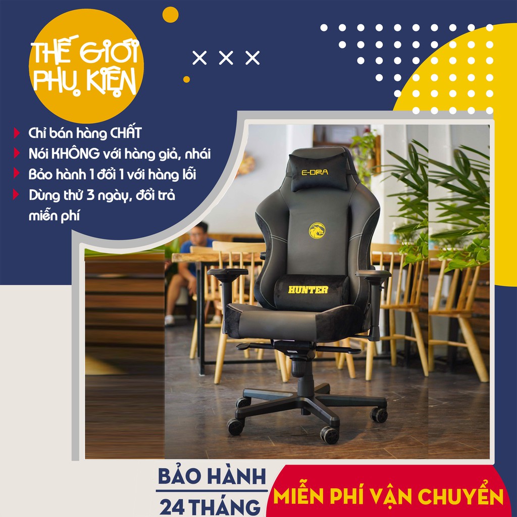 [Hàng chính hãng] Ghế Gaming EDRA HUNTER EGC206 ,Ghế Game EDRA HUNTER EGC206 FABRIC - bảo hành 24 tháng