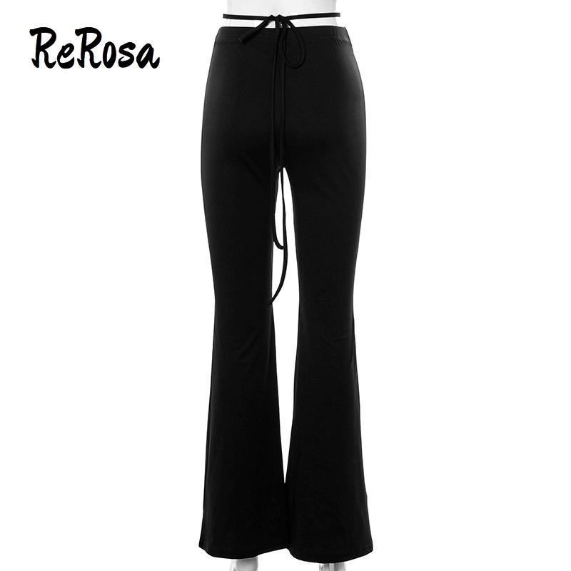 Quần Dài Ống Loe Chữ V Lưng Cao Thời Trang Cho Nữ