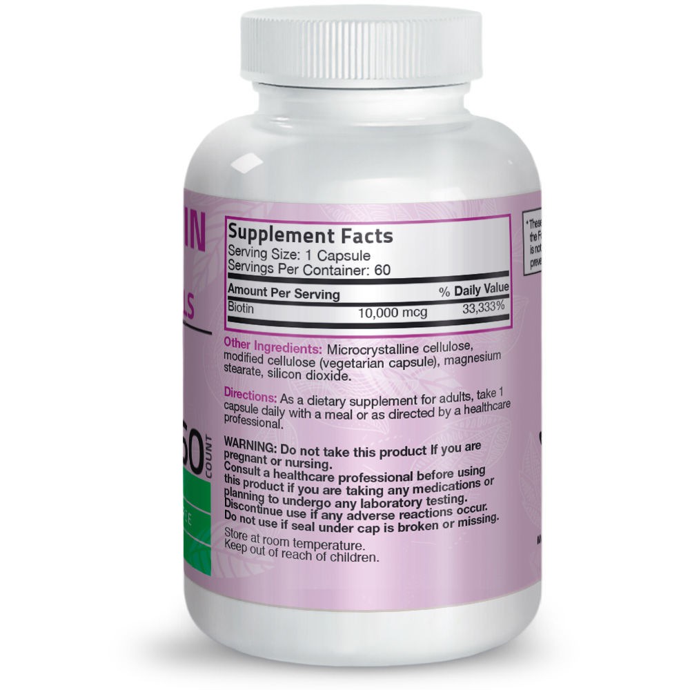 Organic Vitamins Ultra Biotin Hair, Skin & Nails 10000mcg - 60 viên của Mỹ - Đẹp da, tóc, móng | BigBuy360 - bigbuy360.vn