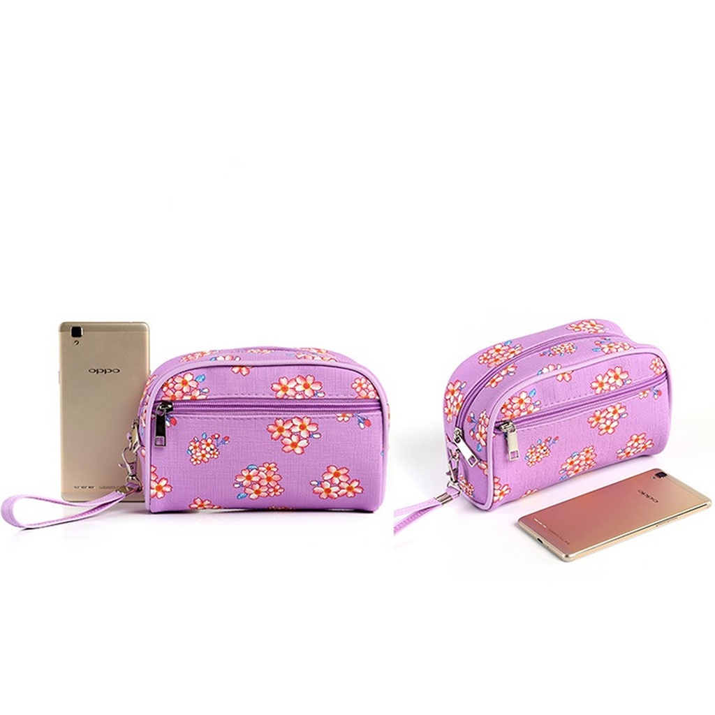 Túi Đựng Mỹ Phẩm Cầm Tay In Họa Tiết Hoa Lựu Mới Dành Cho Đi Du Lịch