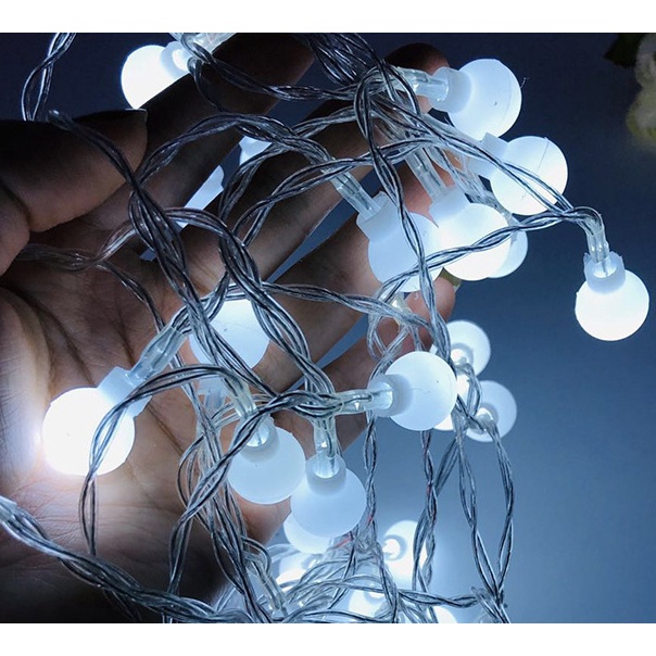 Dây Đèn Led Trang Trí Bóng Tròn Cherry Ball Cắm USB, Dùng Pin