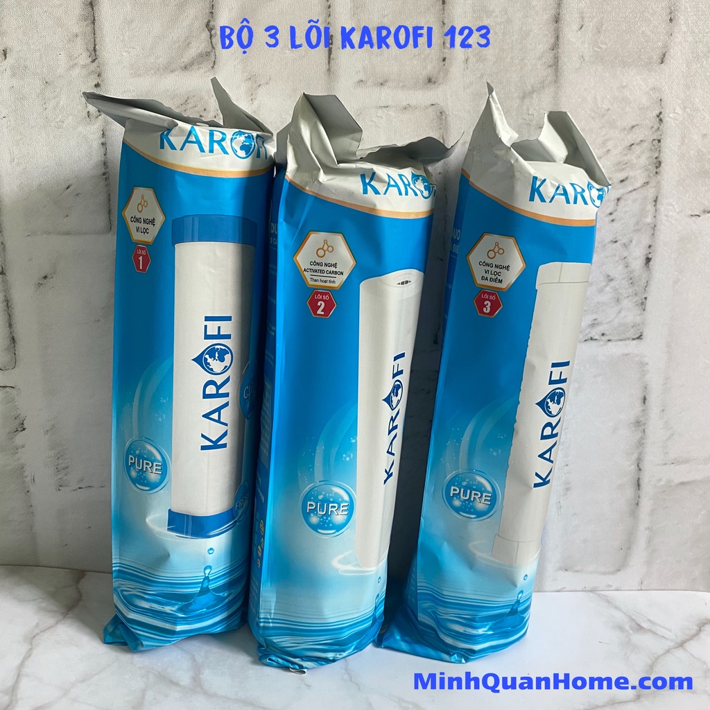 Bộ 3 lõi lọc Karofi 123 Duomax - Lõi lọc số 1,2,3 Karofi ❤️Chính Hãng❤️|MINHQUANHOME|
