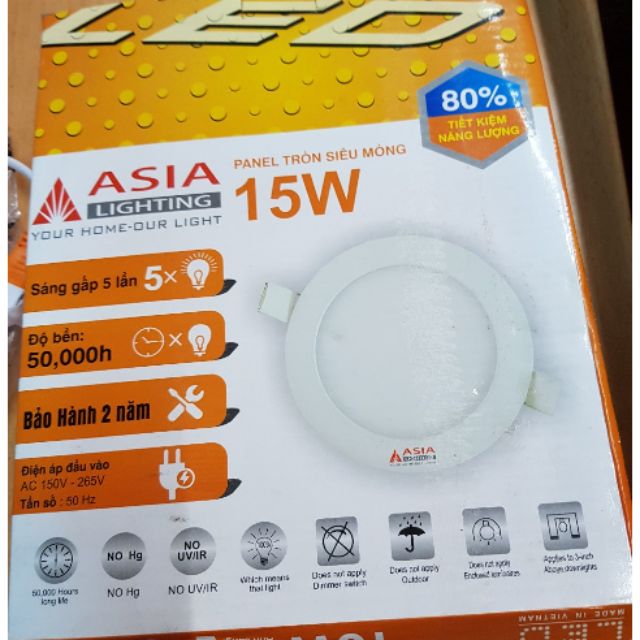 ĐÈN LED PANEL TRÒN SIÊU MỎNG 15W ASIA
