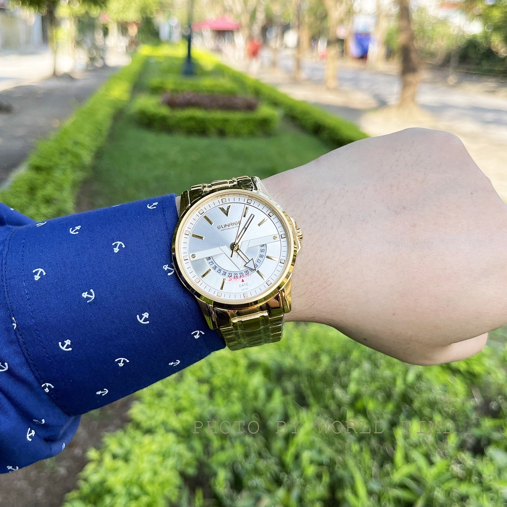 Đồng Hồ Nam Sunrise DM1116SWA Chính Hãng, Full Box, Kính Sapphire Chống Xước, Chống Nước, Dây Thép 316L, Bảo Hành 3 Năm
