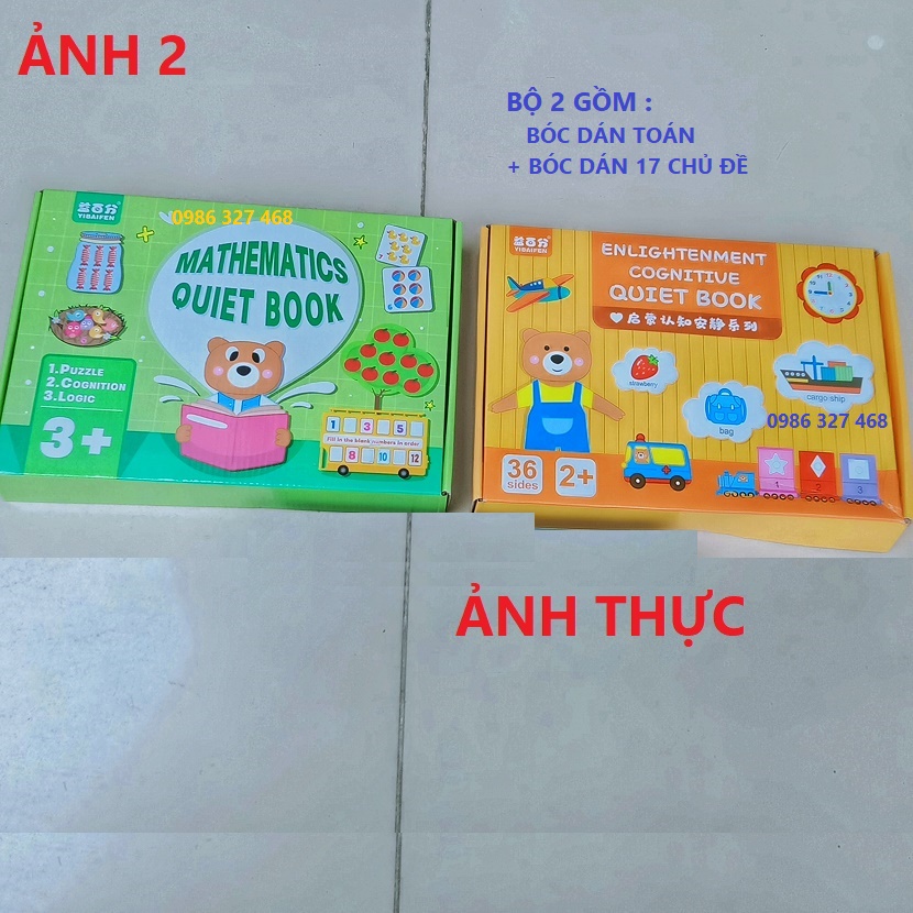 [Combo] Học liệu bóc dán montessori- GIÁO DỤC SỚM- Cho Bé PHÁT TRIỂN TOÀN DIỆN gồm:Bóc Dán Toán Học+ Bóc Dán 17 chủ đề