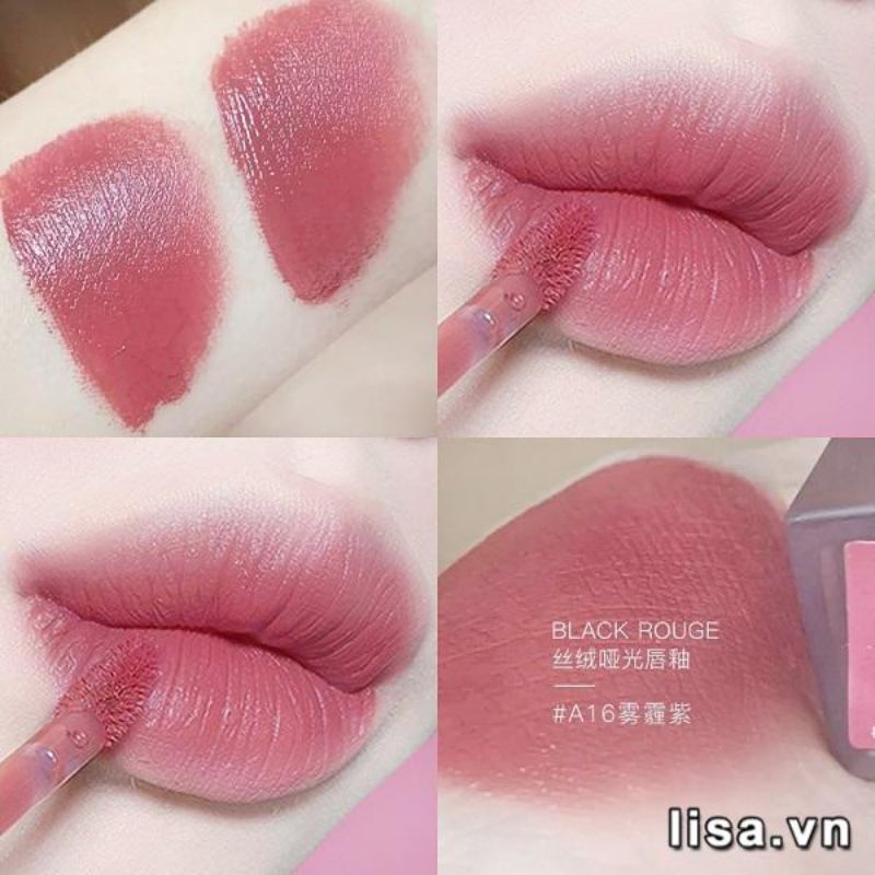 Màu son black A16 Dried Cherry 반쯤말린버찌: tím ánh đỏ