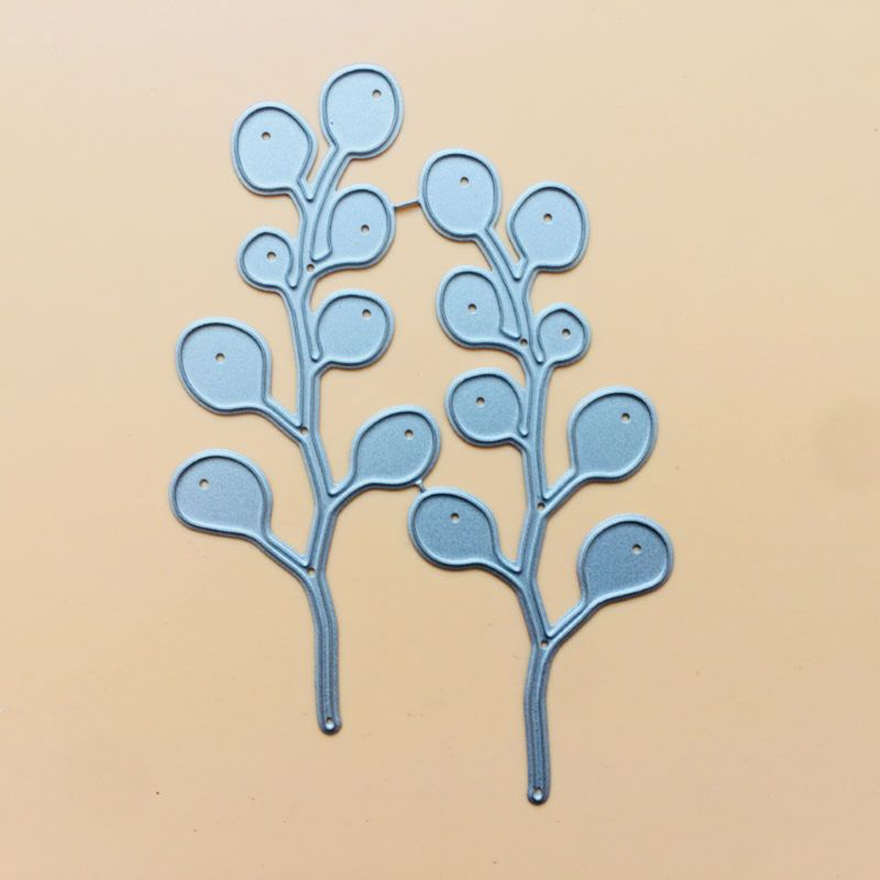 Khuôn Cắt Thẻ Trang Trí album Hình Lá Cây Bằng Kim Loại diy