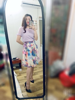 Sét sơ mi kèm váy hoa ( hàng quảng châu)