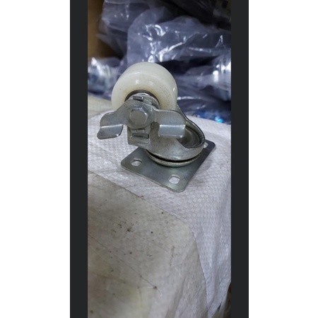 Bánh xe mặt đế GLOBE PA trắng cao cấp cỡ bánh 40mm,50mm,65mm,75mm,100mm,125mm