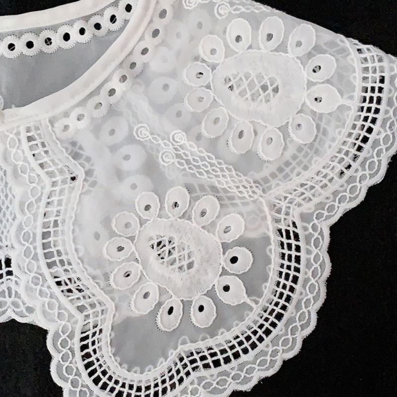 Cổ áo giả hình bướm thêu hoa thoáng khí phối trang phục thời trang mùa hè cho nữ