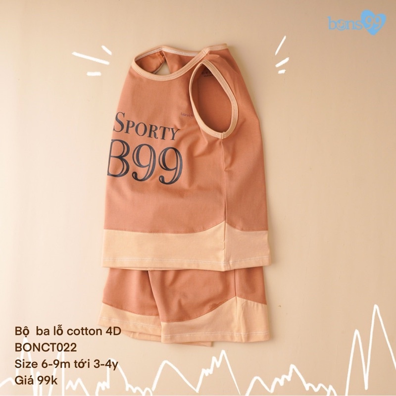Bons99 Bộ ba lỗ cotton 4D