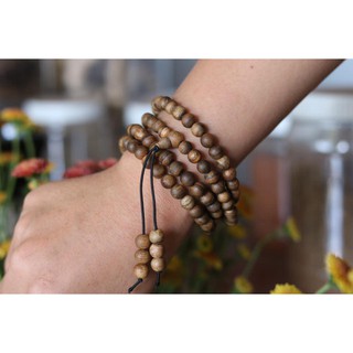 Vòng Tay Trầm Hương Thiên Nhiên 108 Hạt - 6 MM- Bảo Hành Mùi Thơm Vĩnh Viễn - ẢNH THẬT