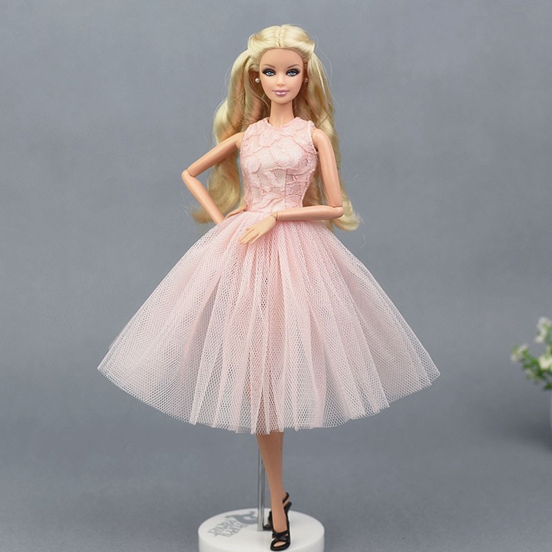 Đầm Múa Ba Lê Màu Hồng Cho Búp Bê Barbie