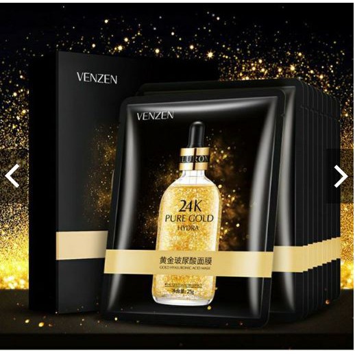 [RẺ VÔ ĐỊCH] Mặt Nạ Giấy Tình Chất Vàng 24K Venzen