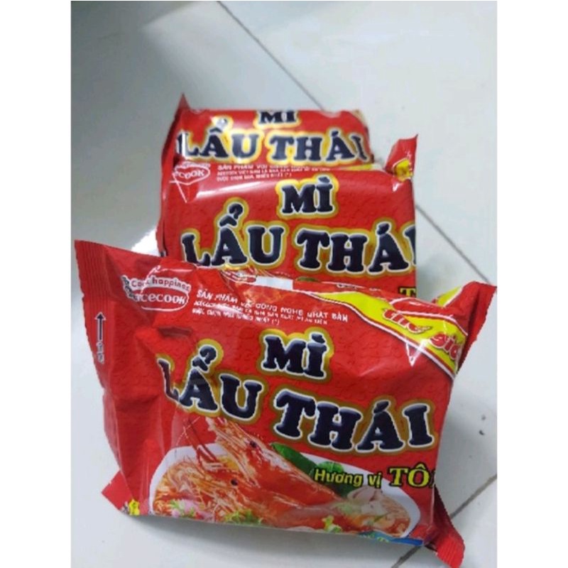 Combo 3 gói Mì Lẩu Thái vị tôm chua cay dai ngon date mới mẫu mới