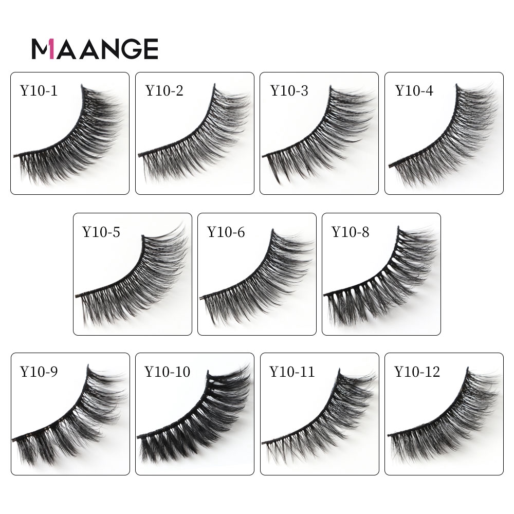 Set 10 Cặp Lông Mi Giả MAANGE 3D Mềm Mại Tự Nhiên