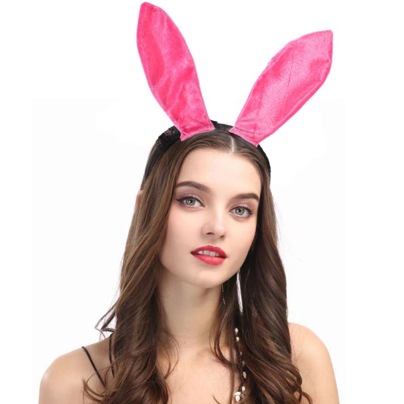 Băng Đô Tai Thỏ Bằng Nhung Mềm Mại Quyến Rũ